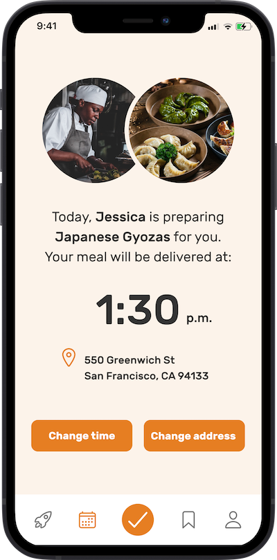 Step third delivery screen