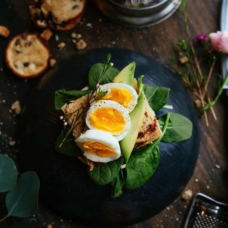 Photo of beautiful and tasty arranged food items